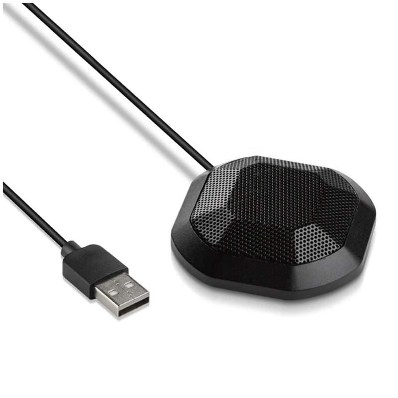 

B34B-USB Conference Microphone 360° Omnidirectional Condenser Computer PC Mic With Touch Mute Plug &Play For PC Laptop