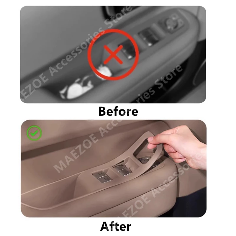 For LI AUTO LIXIANG MEGA 24-26 Silicone Door Button Storage Pocket,Car Interior Decoration Modification Accessories Refit