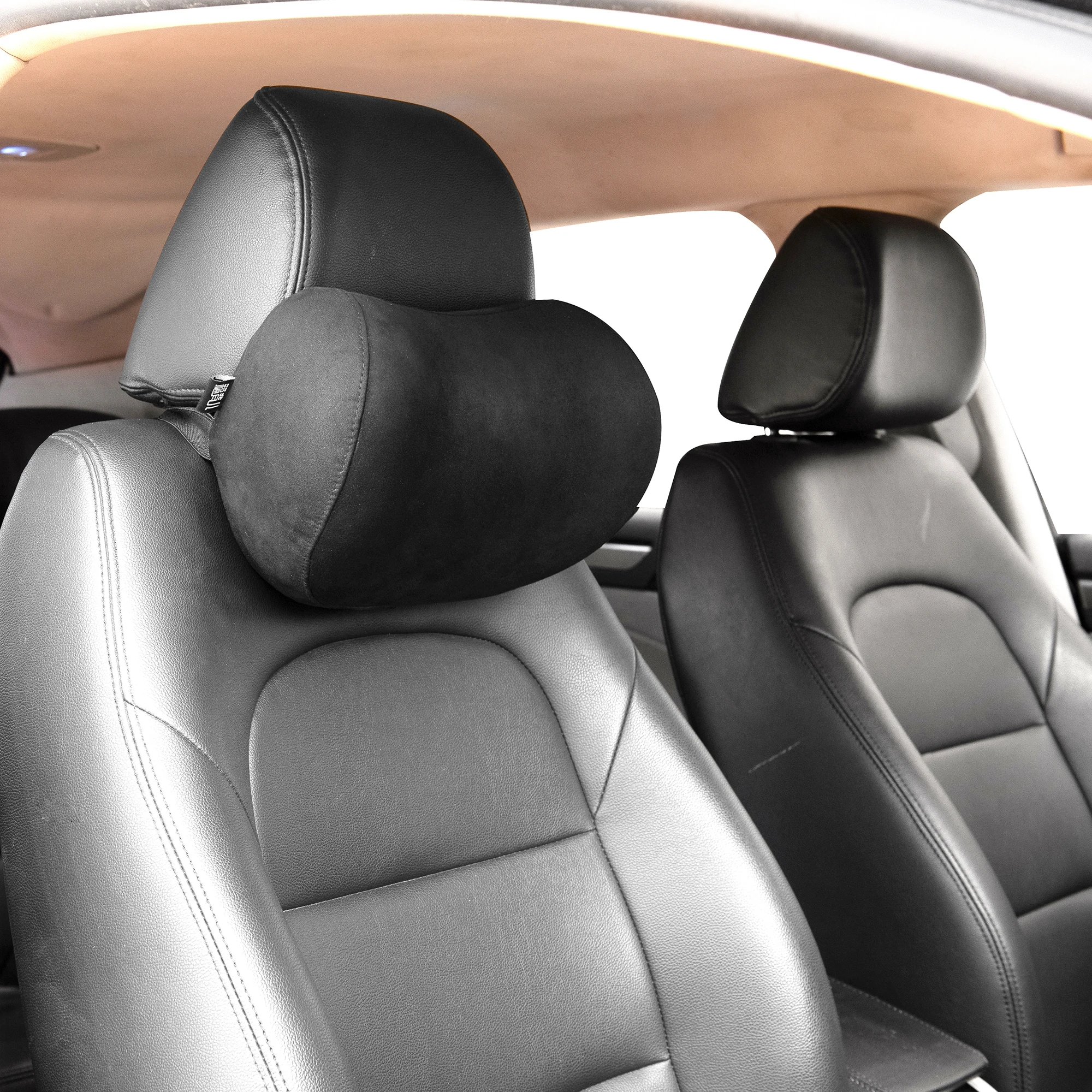 Forbell Car Neck Pillow Headrest - Memory Foam & Suede Fabric Car Seat Pillow for Driving Rest Support (SUV/Sedan/Van)