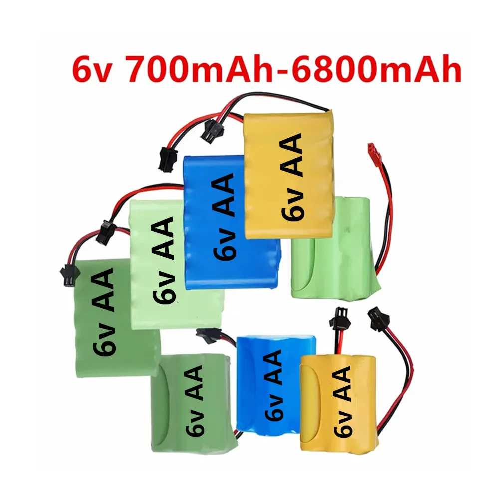 NiCD NiMH 6v 700mAh/1400mAh/1800/2400/3000mAh 3500mAh/5000mah/6800mah Battery For Rc Cars Boat Ship Toys AA 6 v Battery Pack