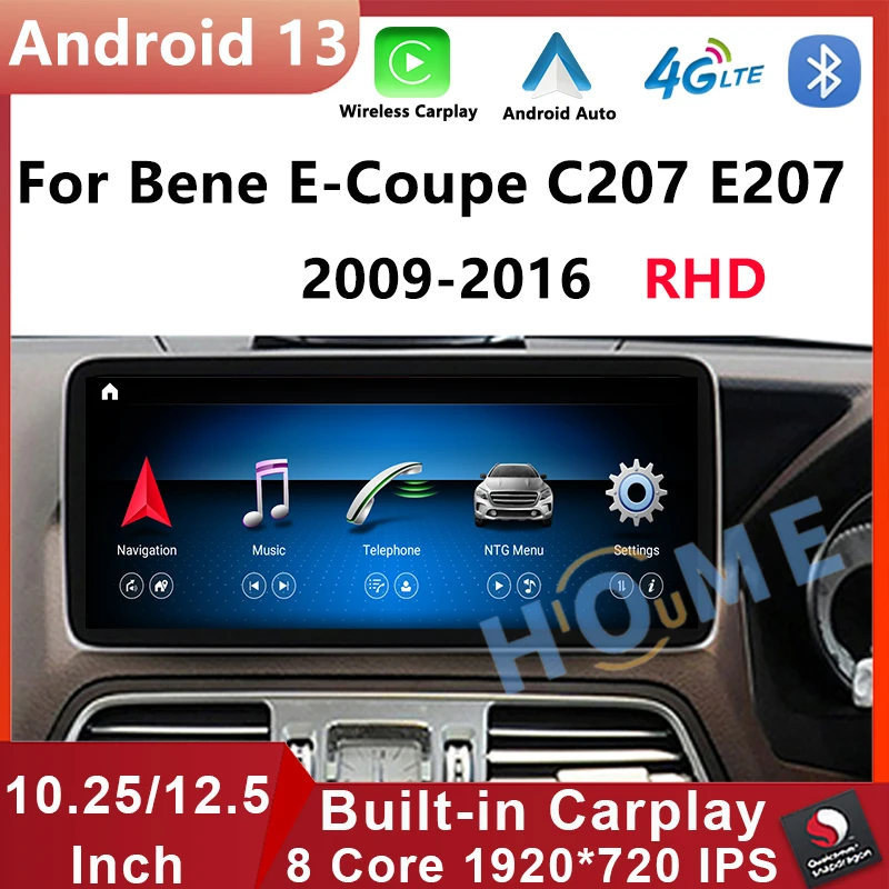 

Car Multimedia Player For Mercedes Benz E Coupe 2-Door C207 E207 2009-2015 RHD Auto Carplay Radio Stereo Video Qualcomm Android