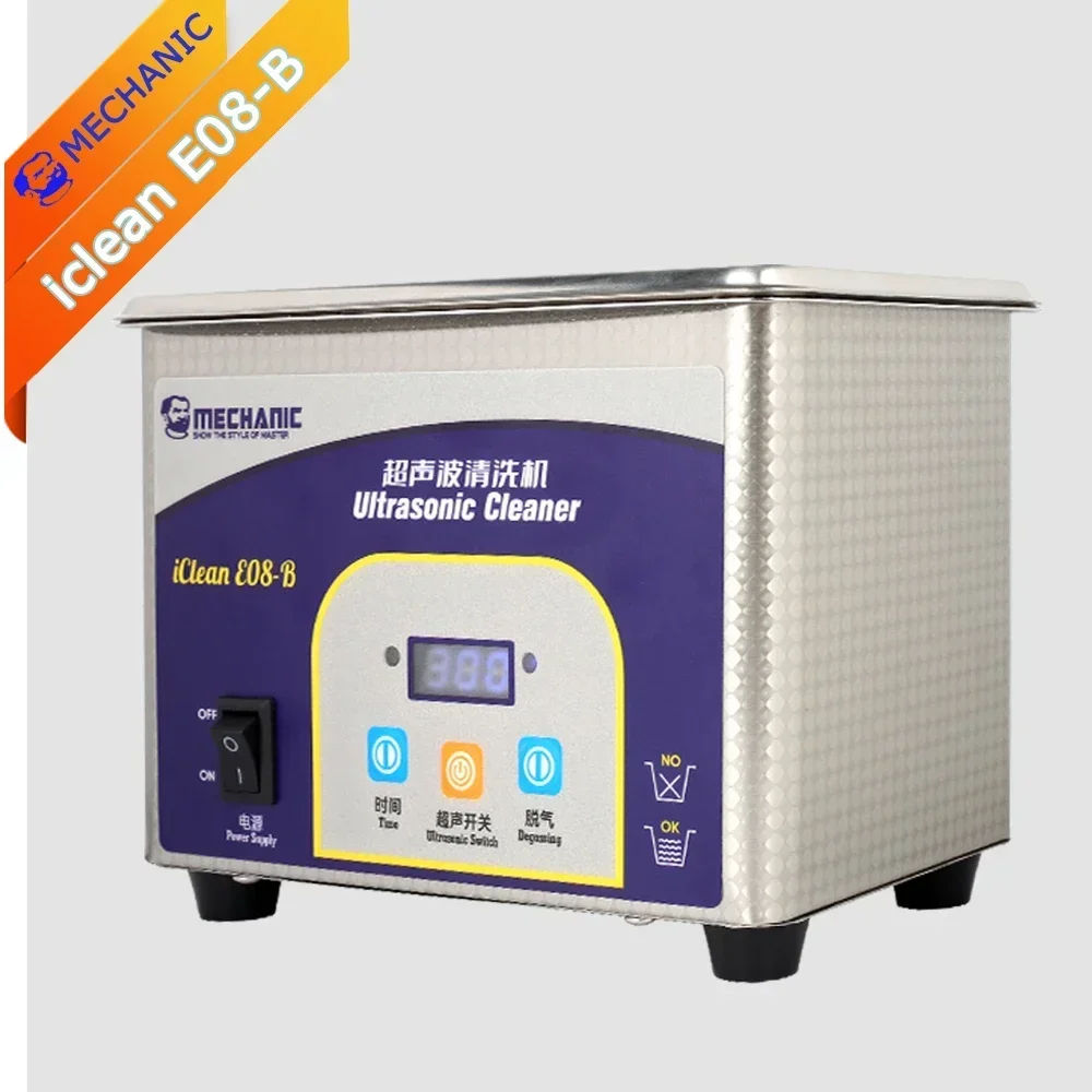 

Ультразвуковой очиститель MECHANIC iClean E08-B, цифровой дисплей, бытовые очки, инструмент для ремонта ювелирных изделий, очиститель для обеззараживания