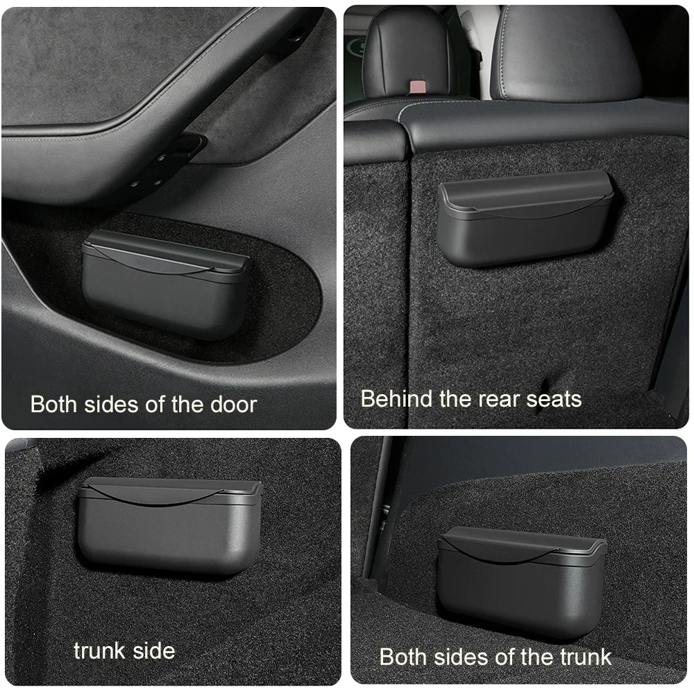 Glasses Holder for Tesla Model 3 Y S X Seat Crevice  Side Paste Freely Glasses Case Card Storage Box TPE Stickable Car Organizer