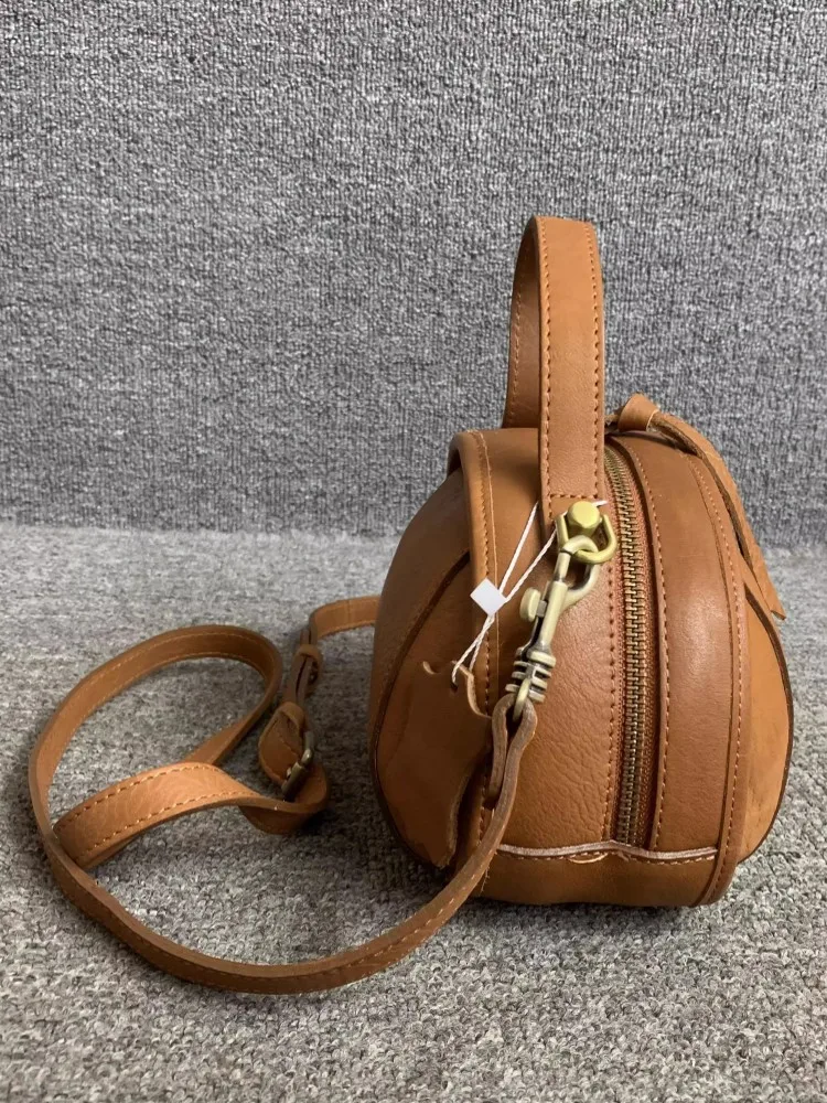 Vintage Women Designer Fashion Versatile Box Bag Genuine Leather Single Shoulder Casual Tote Handbag Ladies Office Crossbody Bag