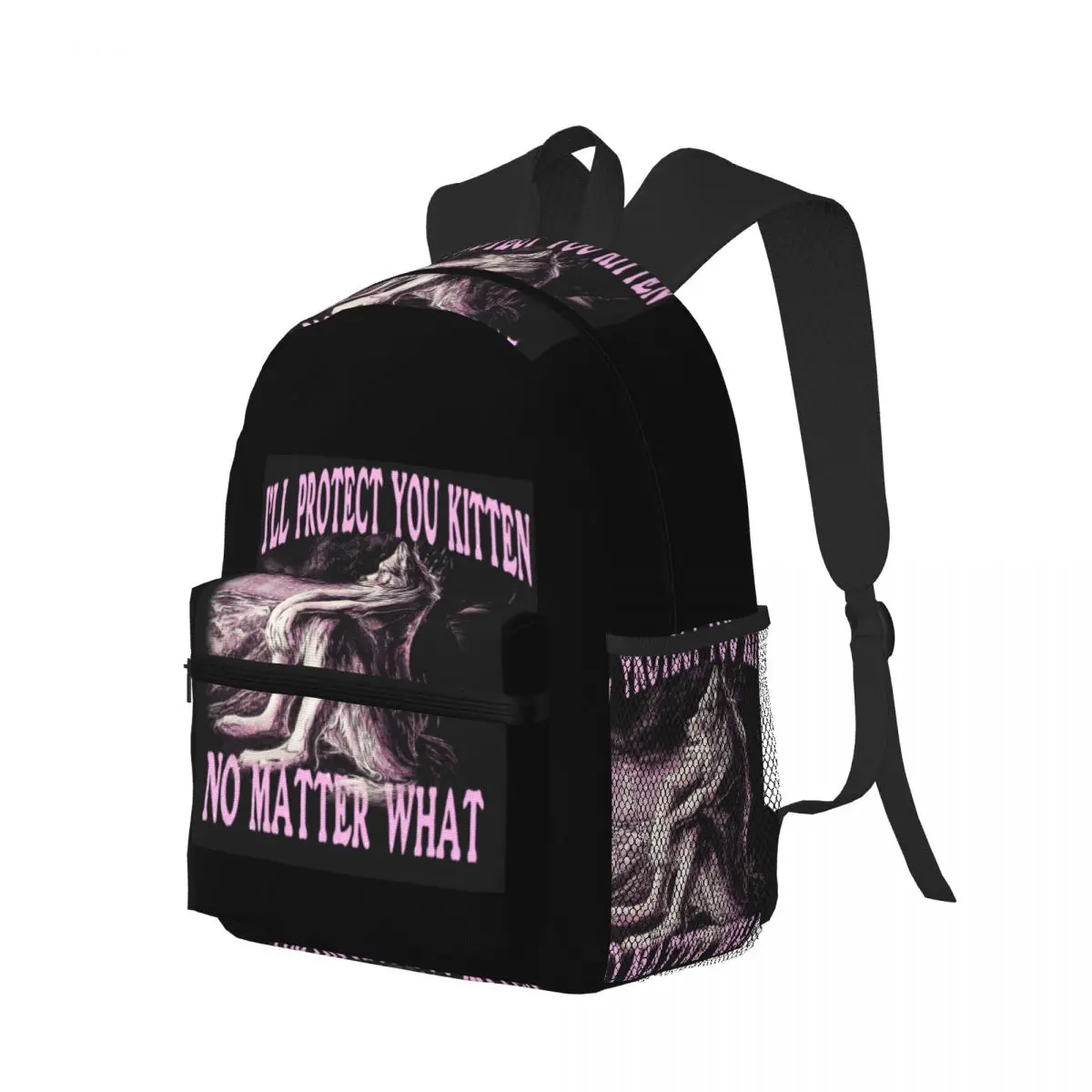 Wolf Ripping Alpha Wolf Werewolf Student Backpack School Bag Hiking Travel Daypack for Men Women Bookbag Shoulder Bags