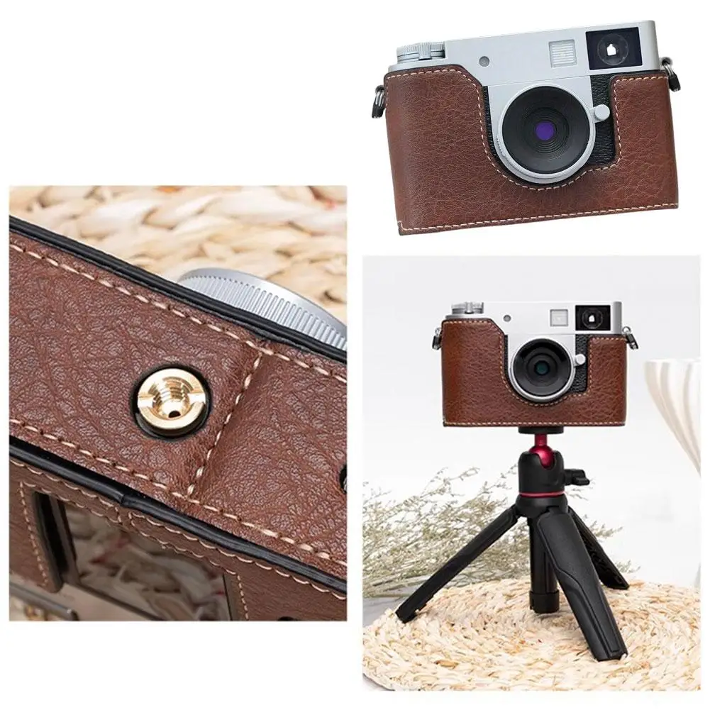 Étui de protection en cuir pour Fuji x-half, coque de protection avec dragonne, accessoires pour photographe