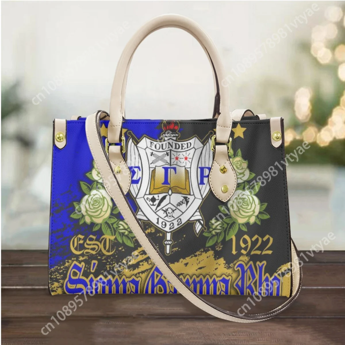 

Women Fashion Shoulder Bag Sigma Gamma Rho Print Luxury Pu Leather Handbags Teen Street Casual Messenger Bag Female Bolsos Mujer