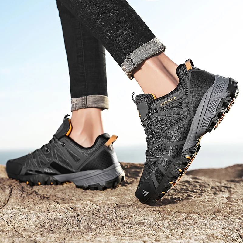 

Men's Hiking Shoes Suede Leather Outdoor Shoes Wear-resistant Men Trekking Walking Hunting Tactical Sneakers