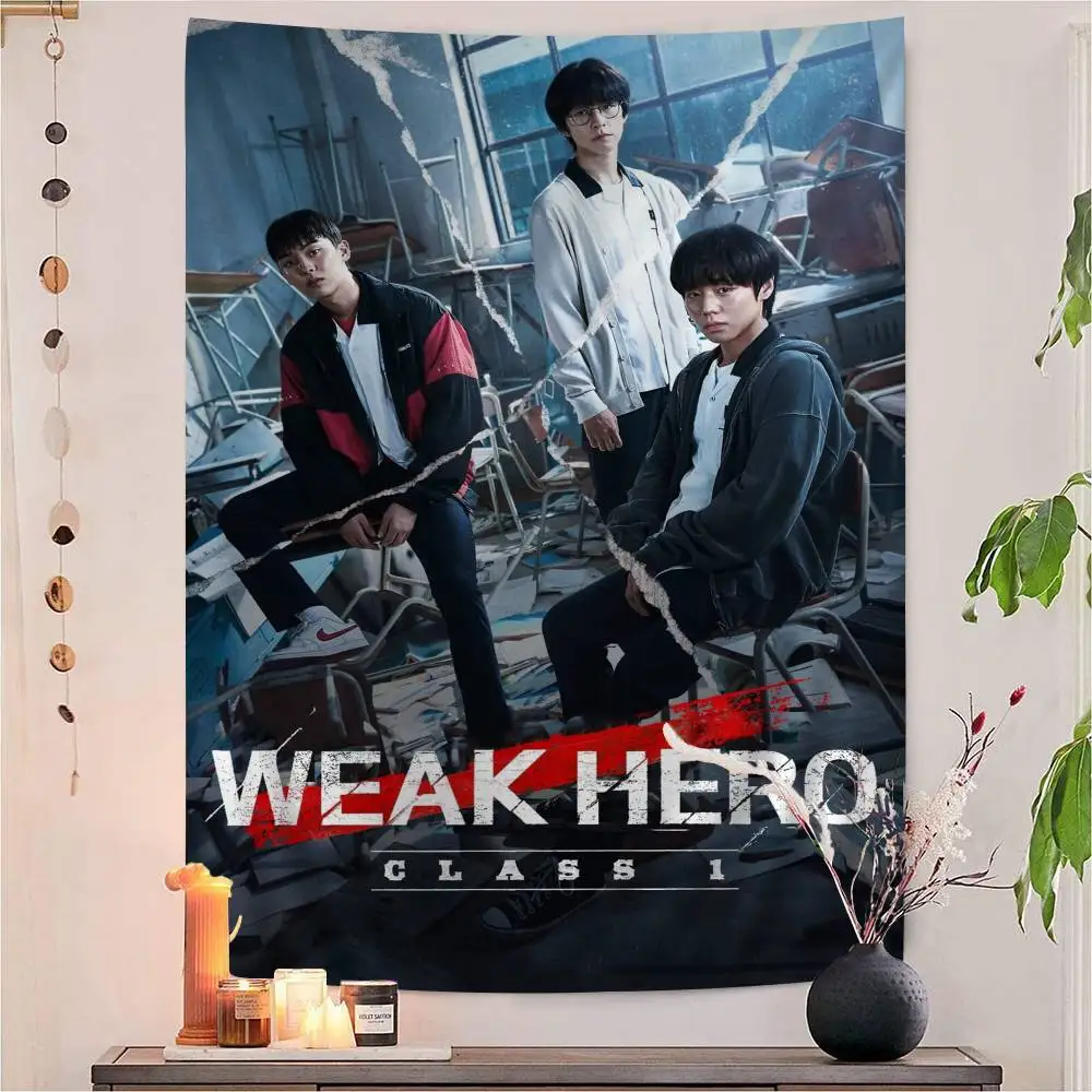 Weak Hero Class 1 Anime Tapestry Hippie Flower Wall Carpets Dorm Decor Wall Hanging Home Decor