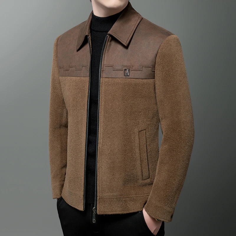 

Высококачественная мужская деловая повседневная стильная и элегантная модная куртка-рубашка для путешествий для мужчин среднего возраста