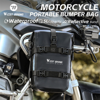 WEST BIKING Motorcycle Bumper Bag Waterproof Mutifunctional Motorbike Frame Crash Bars Bag Universal Tool Storage Bag Equipment