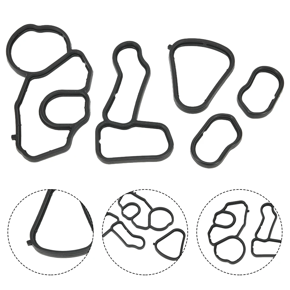 

For BMW F20 F21 F30 F31 F35 Auto Parts Gasket Seal 11427625484 11427625485 11427625486 11427625487 5pcs/set Black