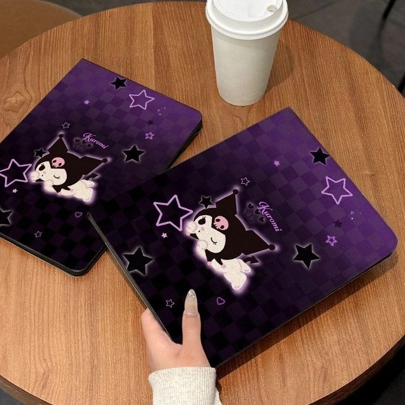 

Чехол Cartoon Kuromi IPad Pro 11 дюймов A16 11 дюймов 10 дюймов 10,9 дюймов в книжном стиле Air4 5 Mini6 7 8,3 дюйма Чехол для планшета 21 9th 10,2 дюйма