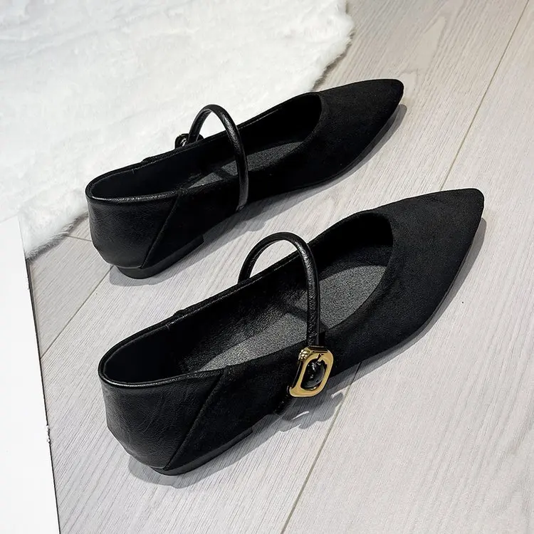 أحذية نسائية ليوبارد طباعة المرأة ماري جين أحذية 2025New مصمم نمط الفم الضحلة موضة مشبك حزام أحذية نسائية مسطحة #6