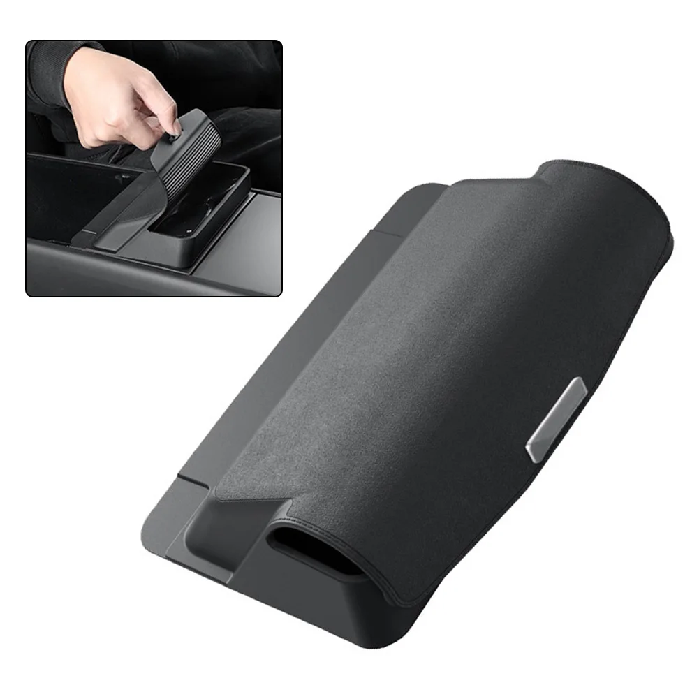 Vassoio portaoggetti per console centrale con coperchio per Tesla Model Y e Juniper, accessori auto
