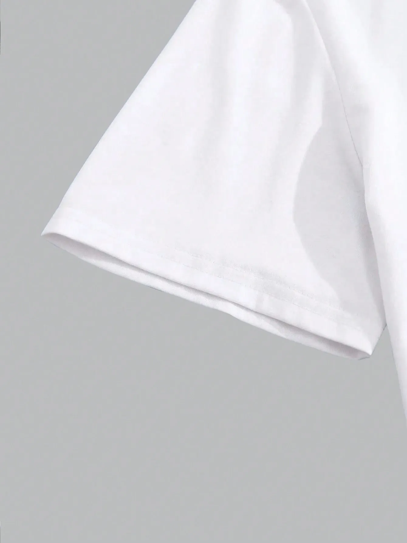 Kaus Perjalanan Kasual Leher Bulat Lengan Pendek Motif Slogan Pria