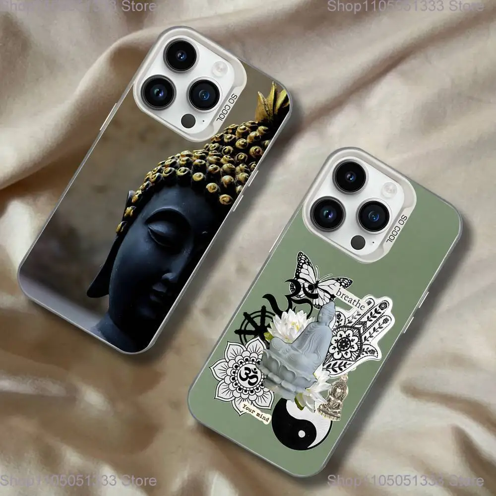 

The Buddha Phone Case For iPhone 16,15,14,13,12,11,Pro,XS,Max,Plus,Mini,SE White Candy Matte Shockproof Cover