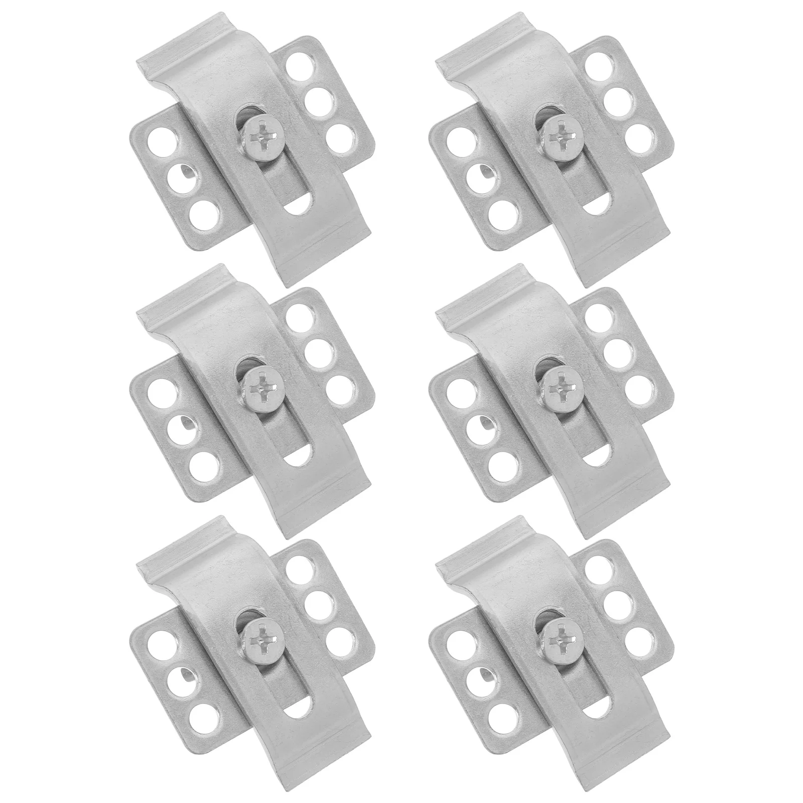 

6 Pcs Hardware Fasteners Durable Metal Sink Clips Undermount Brackets Kitchen Bathroom Compatible Mounting Accessories