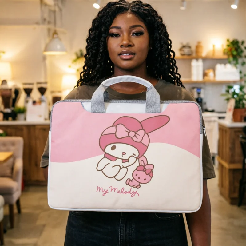 

Cartoon Hello Kitty Kuromi My Melody Laptop Bag Shoulder Handbag Storage Bag Suitable for 12 13.3 14 15 16 Inch Macbook Air Pro