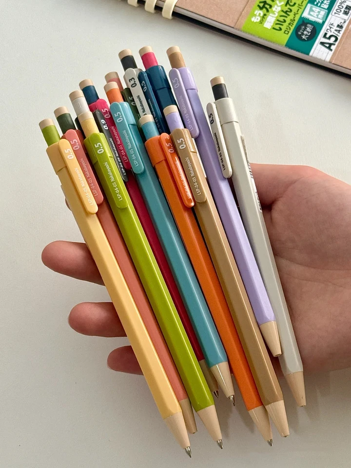 Nakabayashi Mechanical Pencils Hexagonal Pen Body Drawing and