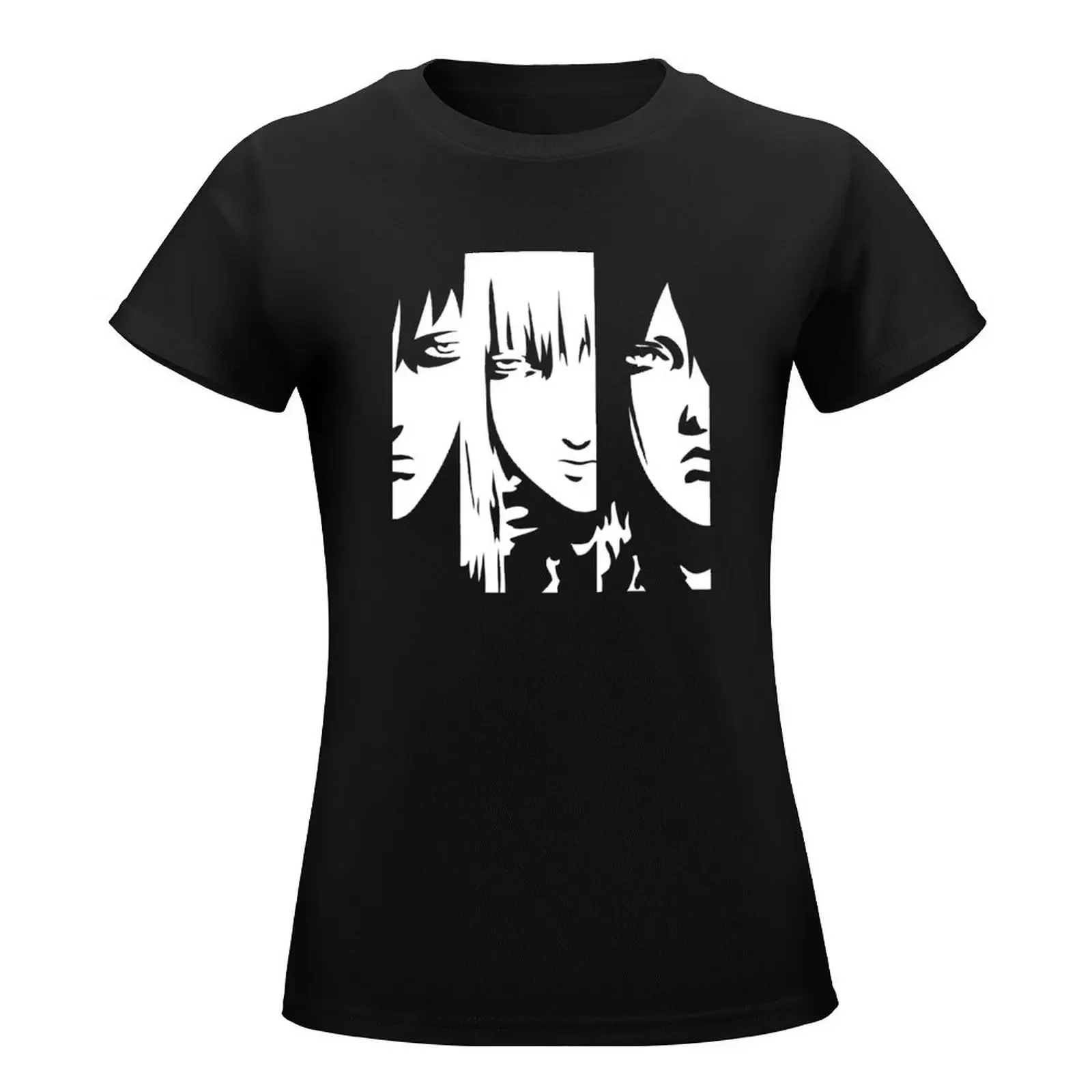 Blame Stencil Anime T-Shirt anime clothes funny Female clothing vintage clothes summer blouses woman 2024