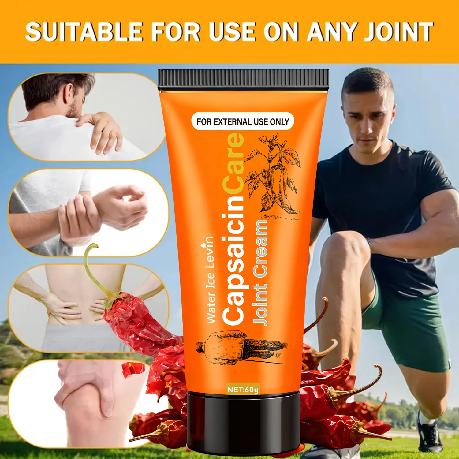 كريم كابساين كير المفاصل للتخفيف المستهدف والترطيب مع الجلوكوزامين وفيتامين سي. #3