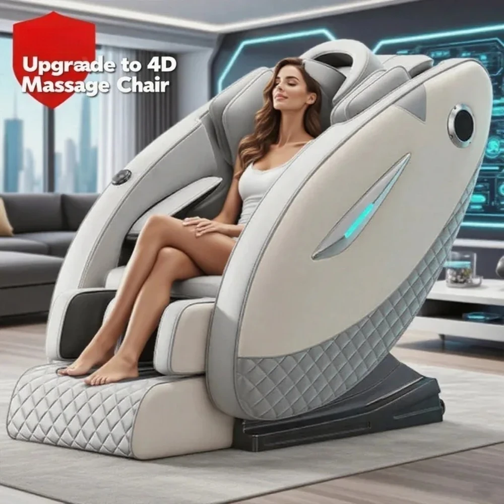 

Массажное кресло 4D с функцией полного расслабления тела, нулевой гравитацией, SL-треком, шиацу, Bluetooth-колонкой и управлением через ИИ