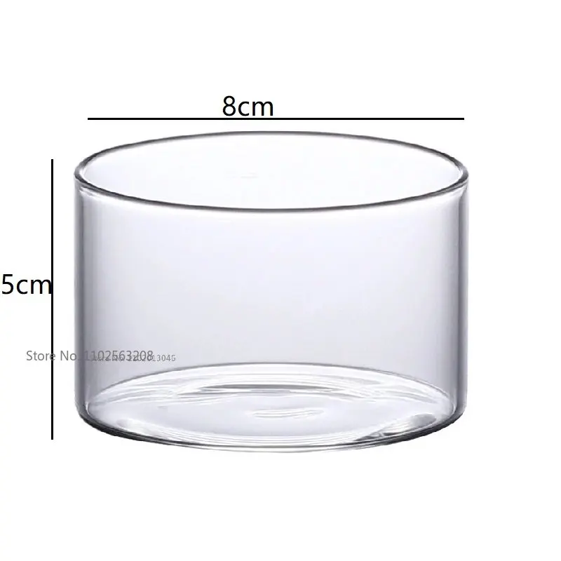 Creative Round Diy Candle Empty Cups Heat Resistant Clear Bottle Glass Jars Handmade Dessert Scented Candles Glass Empty Jars
