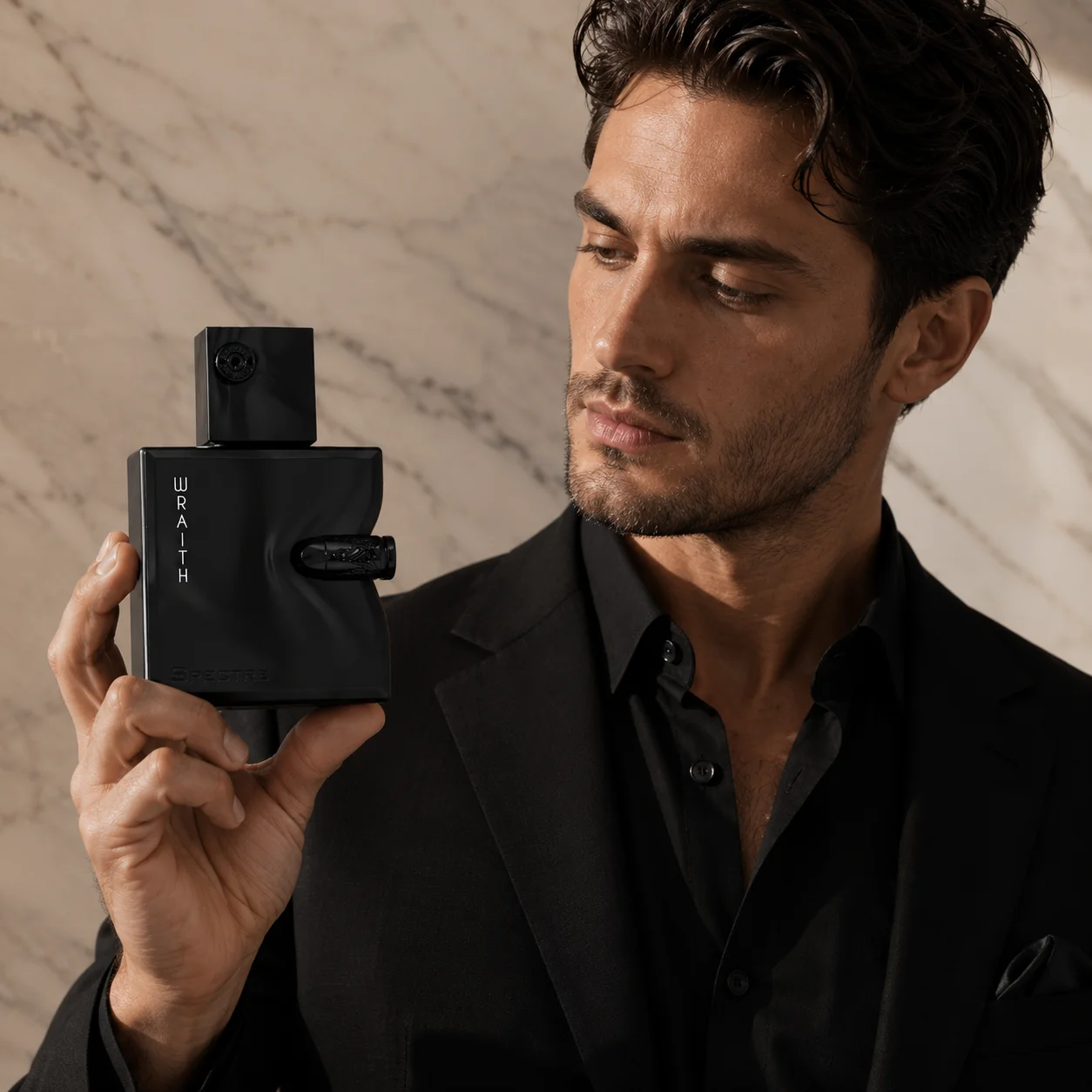 

Unique Twisted Black Bottle Wraith Spectre Mens Cologne EDP 80ml Long Lasting Woody Scent Business Daily Wear Male Fragrance