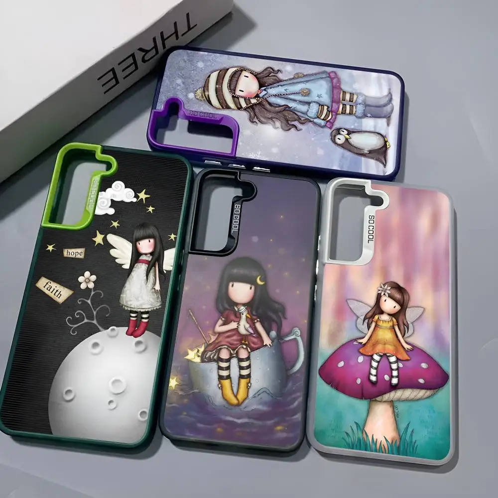 Gorjusses cute doll Santoroes Phone Case For Samsung Galaxy S24 S23 S22 S21 S20 Note20 Ultra Plus Fe colored silver Cover