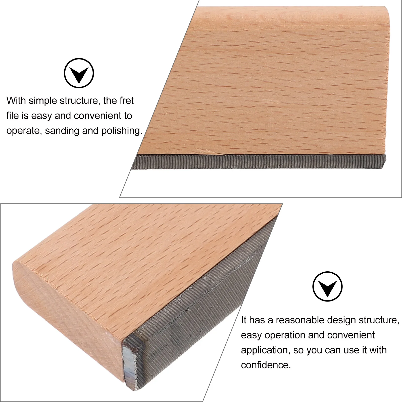 

Silk-quality File Bass Guitar Tool Fret Beveling Electric Fretboard End Dressing Wire Maple Polishing Kit for