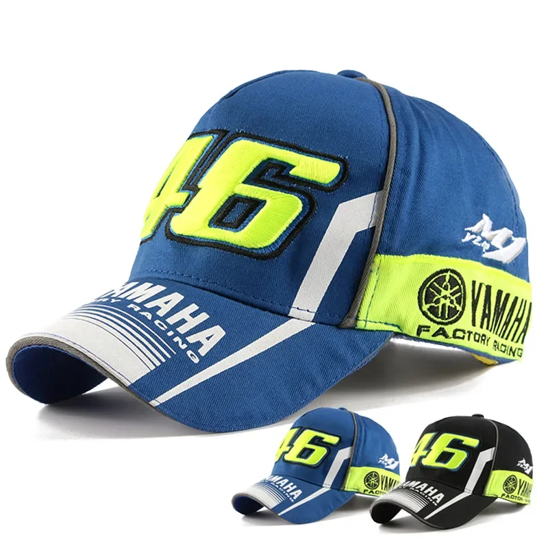 ياماها VR-46 دراجة نارية سباق قبعة قبعة بيسبول الصيف الرجال الترفيه التدريب اليومي واقية من الشمس قبعة الشمس القطن موضة بلغت ذروتها قبعة