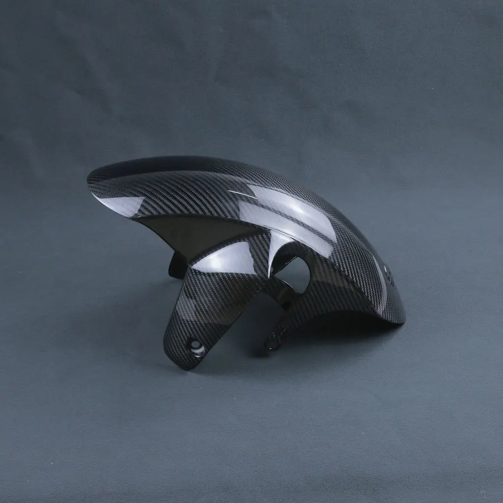Motorcycle modification, carbon fiber front fender, mud tile