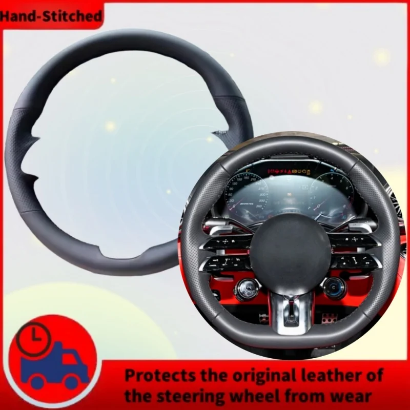 

DIY Custom High-quality Microfiber Leather Steering Wheel Cover For Mercedes-Benz AMG GT W177 W190 W205 W206 S63 C43 E53 CLA GLA