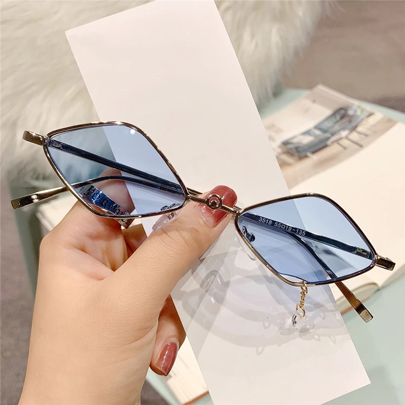 New Parallelogram Retro Full Metal Frame Sunglasses Punk Hip Hop Pendant Sun Glasses UV400 Fashion Shade