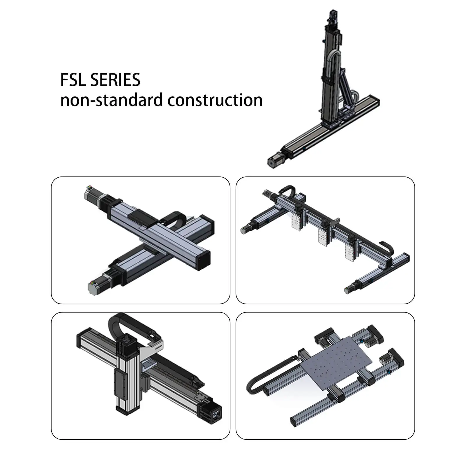 FSL60 Ball Screw Linear Rail Guide Slide Stage Actuator Sealed Module CNC Motion Table Motorized Nema 24 Stepper Motor