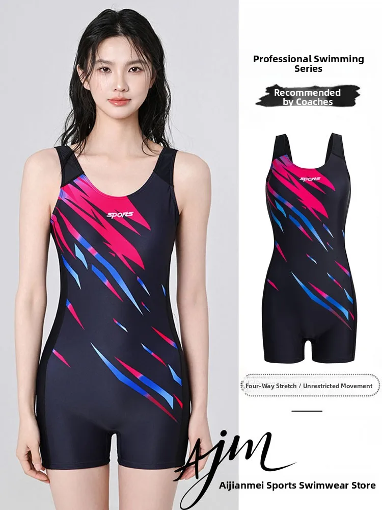 

2025 Summer New plus Size Conservative Swimsuit Women's Swimming Gym Special Racing Sport Belly Cover Slimming