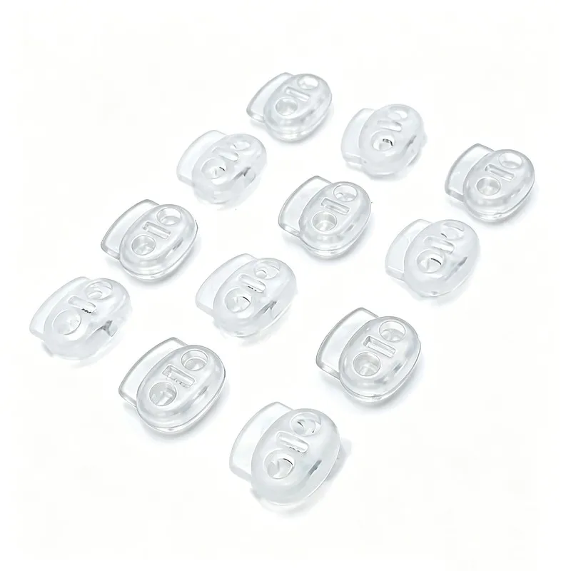 50 pcs Adjustable Cord Lock 18mm Cord Lock Stoppers, great for Shoelaces Adjustment, Anti-Slip Grip, Bag String Clips