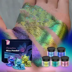 Full Set Chameleons Pigment Pearlescent Epoxy Resin Glitter Magic Discolored Powder DIY Crystal Colorant Jewelry Making Dye