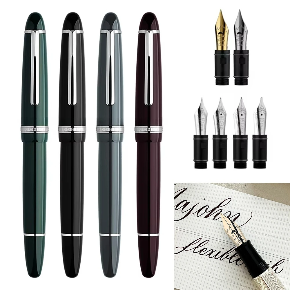New Majohn P136 Twilight Blue Solf Flex Nib Fountain Pen EF/F/M/1.1 Nib Pen Softness Flexare Modification Writing Pen ES ER