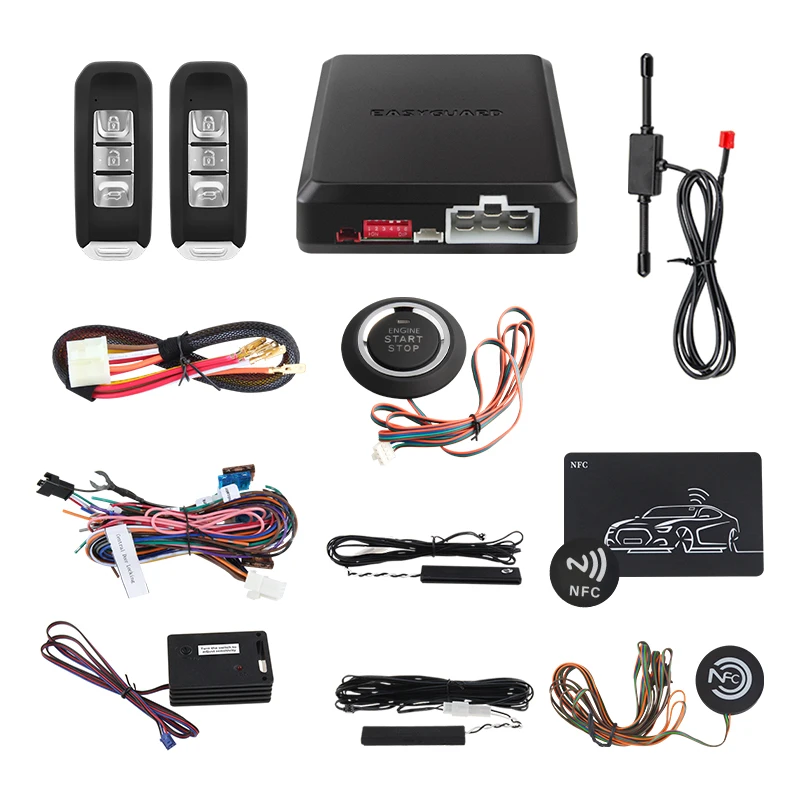 

EASYGUARD БЕСКЛЮЧЕВОЙ старт-стоп pke удаленный запуск дистанционного управления Центральная Блокировка Система пароль вход скачок код универсальная версия 433,92