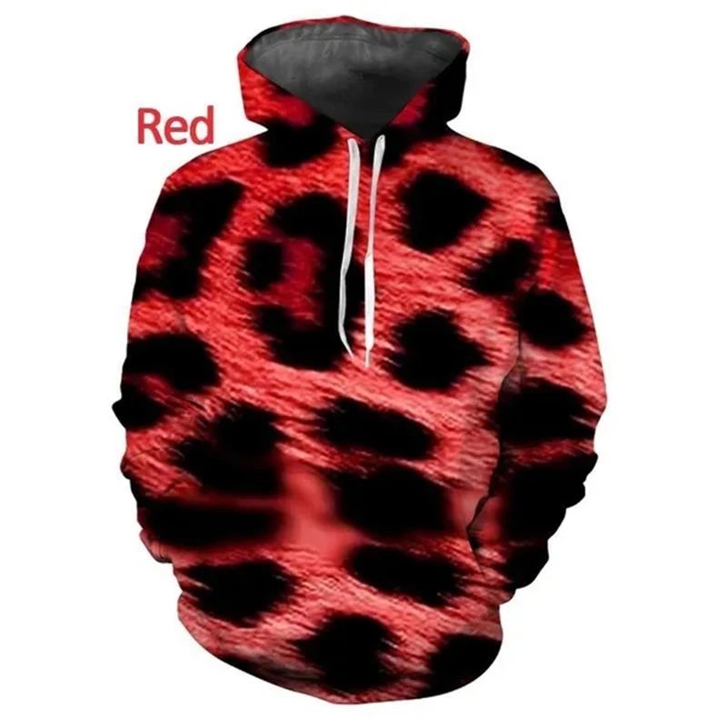 Fashion Leopard Graphics Hoodies Spring Autumn Trend Long Sleeve Casual 3D Printed Hoodie Mens Streetwear Outdoor Sweatshirt