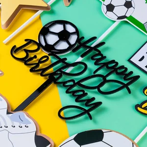 Topper -Dekoration des Fußballpartykuchens, Babygunst, Ornamente, Kuchendekoration 6 Hauptverkaufs -Top -Fußballball - №4