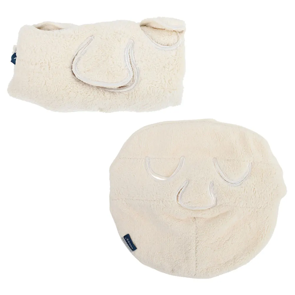 

2Pcs Comfortable Facial Towel Coral Fleece Material Hot Cold Compress Moisturizing Mask Towel Home Salon Use Salon Supply