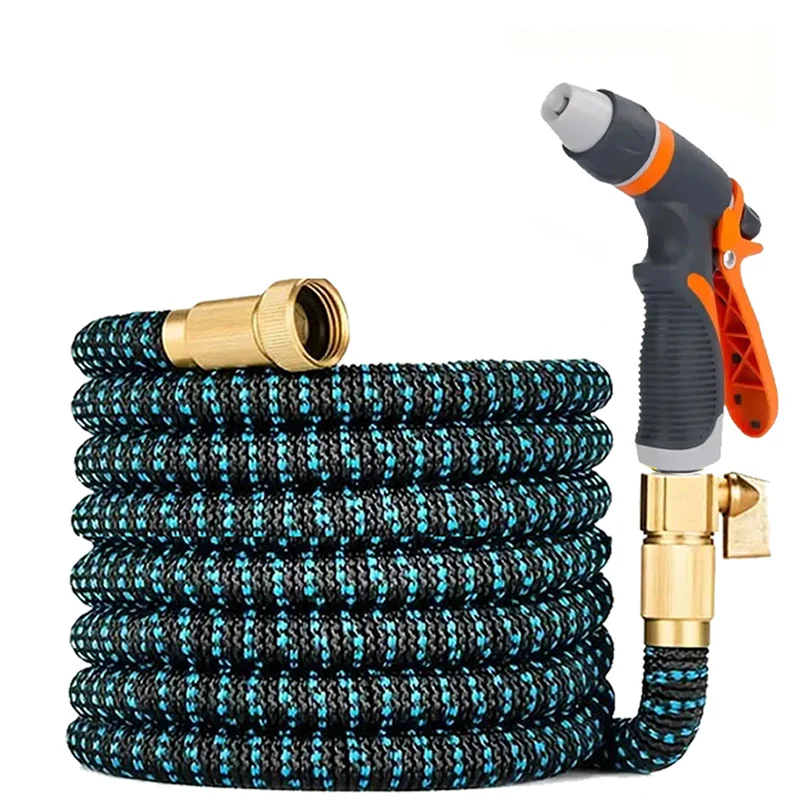 

High-pressure retractable garden hose, featuring multi-function spray modes, and a portable nozzle hose, suitable for car