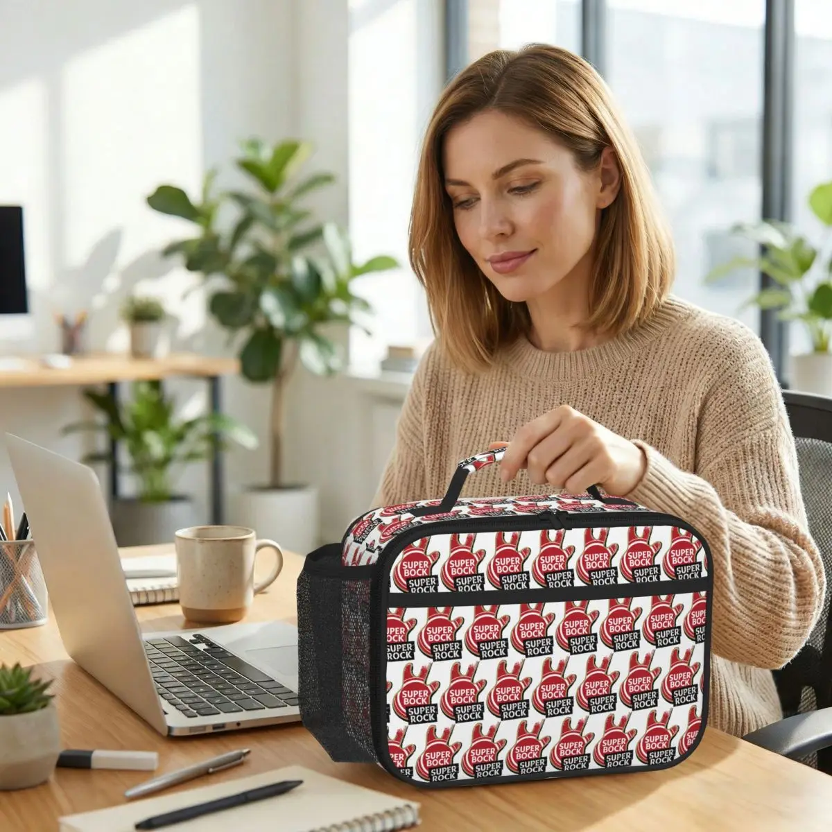 

Super Bock Insulated Lunch Bag for Women Office Cooler Thermal Food Box Tote Portable Lunch Boxes Container