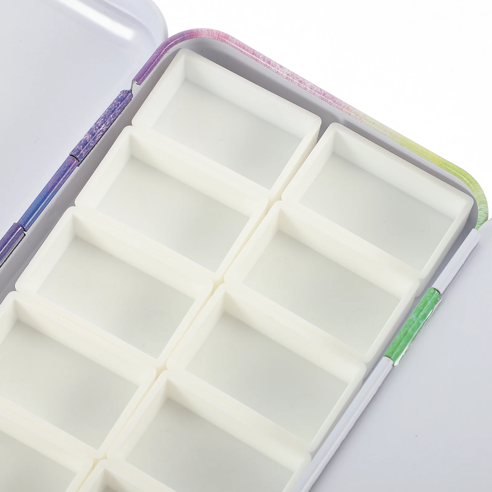 

Watercolor Palette Jar Diy Pigment Case Portable Paint Tray Empty Aldult Holder Compartments Cases Pp Metal Boxes Travel