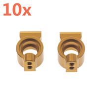 10Pcs Metal PO Accessories Steering Cup C Hub Carrier Rear Wheel Seat Upgrade Parts For 1/10 RC Model Car LC RACING PTG-2 Rally