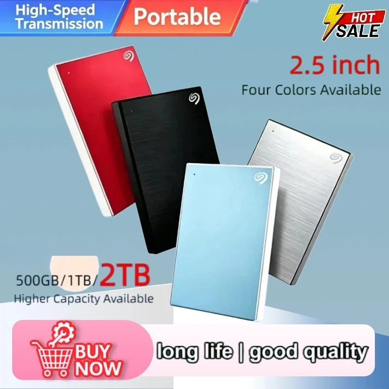 

For Seagate External 500GB 1TB Encrypted USB 3.0 Mobile Portable Hard Drive Expansion Capacity, Genuine 4TB Storage