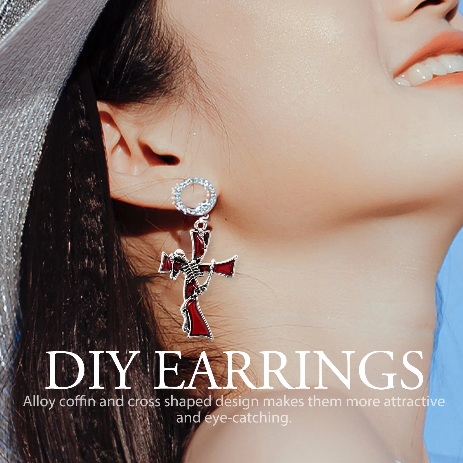 

1Set Coffin Alloy Charms Cross Pendants Jewelry Making Charms DIY Earrings Bracelet Necklace Crafting Jewelry Accessories